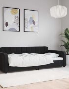 vidaXL Кушетка черна 90x200 см кадифе