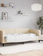vidaXL Кушетка кремава 100x200 см плат