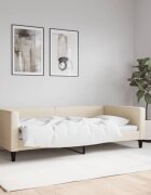 vidaXL Кушетка кремава 100x200 см плат