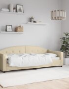 vidaXL Кушетка кремава 80x200 см плат