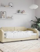 vidaXL Кушетка кремава 80x200 см плат