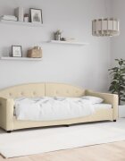 vidaXL Кушетка кремава 90x200 см текстил