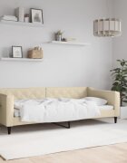 vidaXL Кушетка кремава 90x200 см текстил