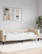 vidaXL Кушетка кремава 90x200 см текстил