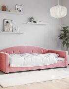 vidaXL Кушетка розова 100x200 см кадифе