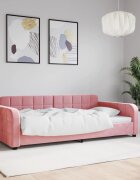 vidaXL Кушетка розова 100x200 см кадифе