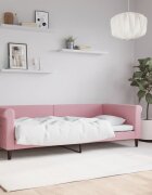 vidaXL Кушетка розова 90x200 см кадифе