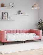 vidaXL Кушетка розова 90x200 см кадифе