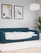 vidaXL Кушетка синя 90x200 см кадифе
