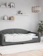 vidaXL Кушетка сива 100x200 см плат