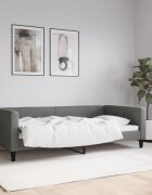 vidaXL Кушетка сива 100x200 см плат