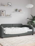 vidaXL Кушетка сива 90x200 см плат