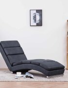 vidaXL Кушетка сива изкуствен велур