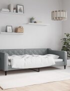 vidaXL Кушетка светлосива 100x200 см плат
