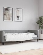 vidaXL Кушетка светлосива 90x190 см плат