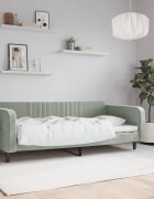 vidaXL Кушетка светлосива 90x200 см кадифе