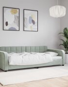 vidaXL Кушетка светлосива 90x200 см кадифе