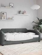vidaXL Кушетка тъмносива 80x200 см плат
