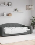 vidaXL Кушетка тъмносива 90x190 см плат