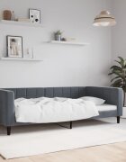 vidaXL Кушетка тъмносиво 100x200 см кадифе