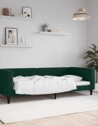 vidaXL Кушетка тъмнозелена 90x200 см кадифе