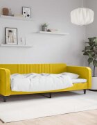 vidaXL Кушетка жълта 100x200 см кадифе