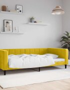 vidaXL Кушетка жълта 100x200 см кадифе