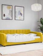 vidaXL Кушетка жълта 100x200 см кадифе