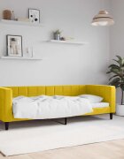 vidaXL Кушетка жълта 80x200 см кадифе