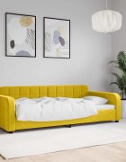 vidaXL Кушетка жълта 90x200 см кадифе