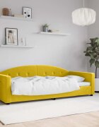 vidaXL Кушетка жълта 90x200 см кадифе