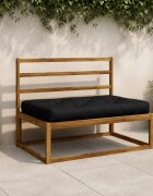 vidaXL Кушон за палет VIANEN 100% полиестер Черно 120 x 60 x 12 cm