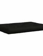 vidaXL Кушон за палет VIANEN 100% полиестер Черно 120 x 80 x 12 cm