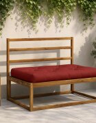 vidaXL Кушон за палет VIANEN 100% полиестер Червено 120 x 60 x 12 cm