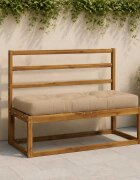 vidaXL Кушон за палет VIANEN 100% полиестер Пясък 120 x 50 x 12 cm