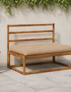 vidaXL Кушон за палет VIANEN 100% полиестер Пясък 120 x 60 x 12 cm