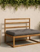 vidaXL Кушон за палет VIANEN 100% полиестер Сиво 120 x 60 x 12 cm