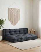 vidaXL Кушон за палетен диван 2 бр. Текстил Антрацит 120 x 80 x 38 см