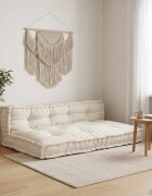 vidaXL Кушон за палетен диван 2 бр. Текстил Кремаво 120 x 80 x 38 см