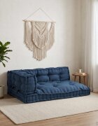 vidaXL Кушон за палетен диван 3 бр. Текстил Индийски 120 x 80 x 38 см