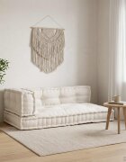 vidaXL Кушон за палетен диван 3 бр. Текстил Кремаво 120 x 80 x 34 см