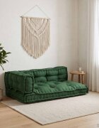 vidaXL Кушон за палетен диван 3 бр. Текстил Зелено 120 x 80 x 38 см