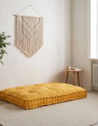 vidaXL Кушон за палетен диван Жълто 120 x 80 x 12 cm Текстил