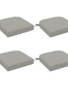 vidaXL Кушони за сядане 4 броя SOEST 4 pcs 100% полиестер Сиво