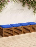 vidaXL Кушони за сядане 4 броя VUGHT 4 pcs 100% полиестер