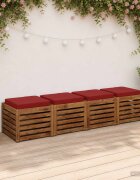 vidaXL Кушони за сядане 4 броя VUGHT 4 pcs 100% полиестер