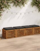 vidaXL Кушони за сядане 4 броя VUGHT 4 pcs 100% полиестер Антрацит