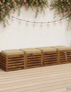 vidaXL Кушони за сядане 4 броя VUGHT 4 pcs 100% полиестер Бежово