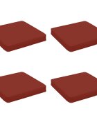 vidaXL Кушони за сядане 4 броя VUGHT 4 pcs 100% полиестер Червено
