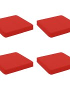vidaXL Кушони за сядане 4 броя VUGHT 4 pcs 100% полиестер Червено
